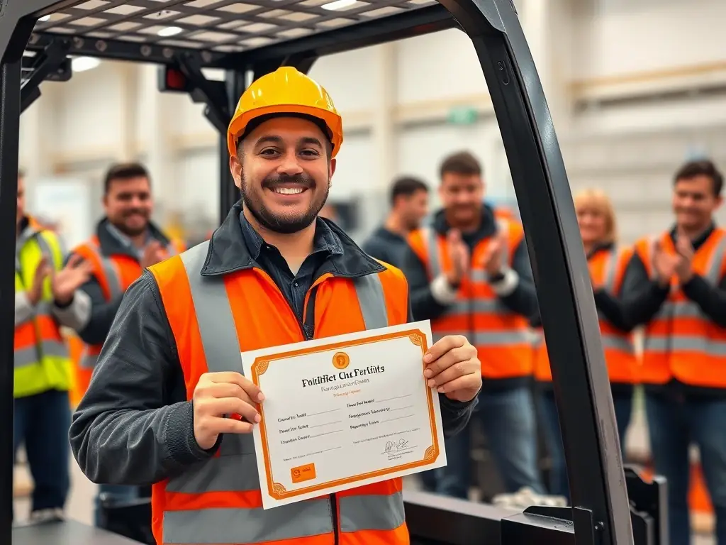 Transport workers receiving certifications after completing an AFTRAL training course, highlighting the organization's role in ensuring compliance and safety.